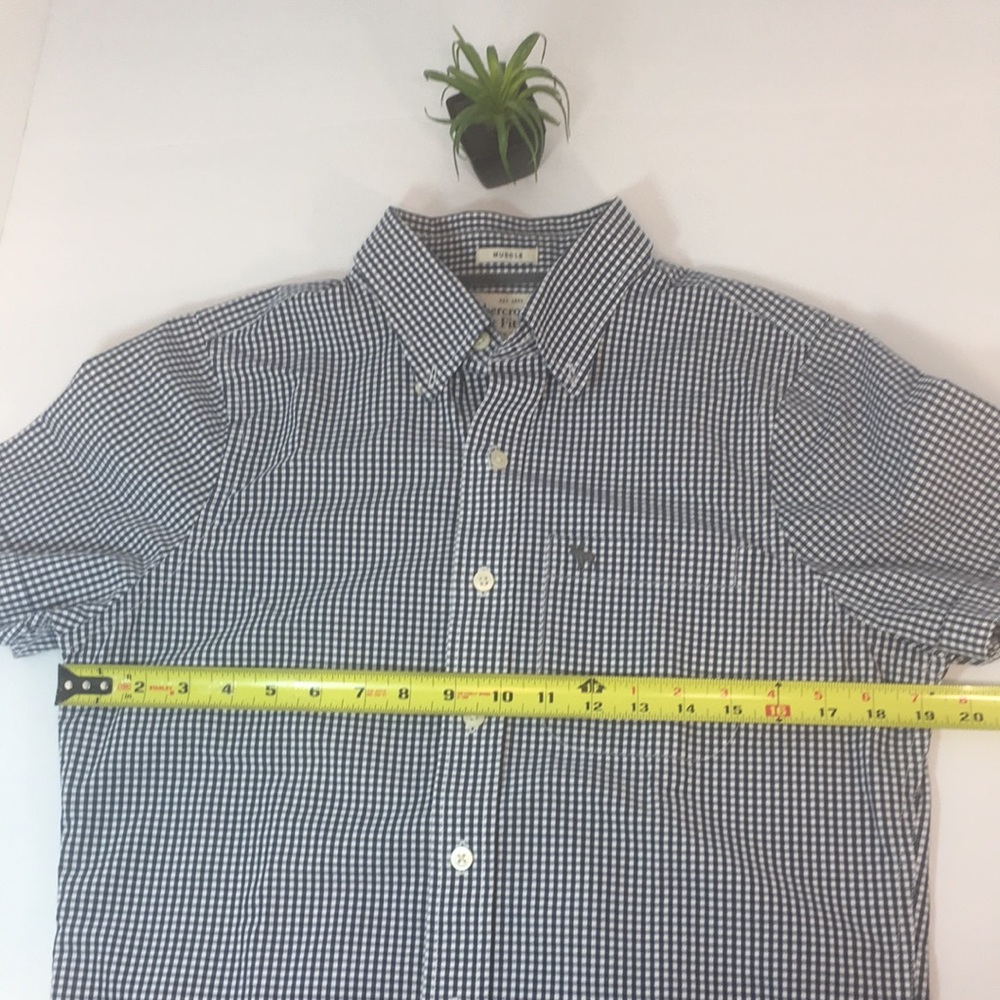 💙🔥ABERCROMBIE&FITCH SHORT-SLEEVE BUTTON-UP SHIRT - Picture 15 of 16